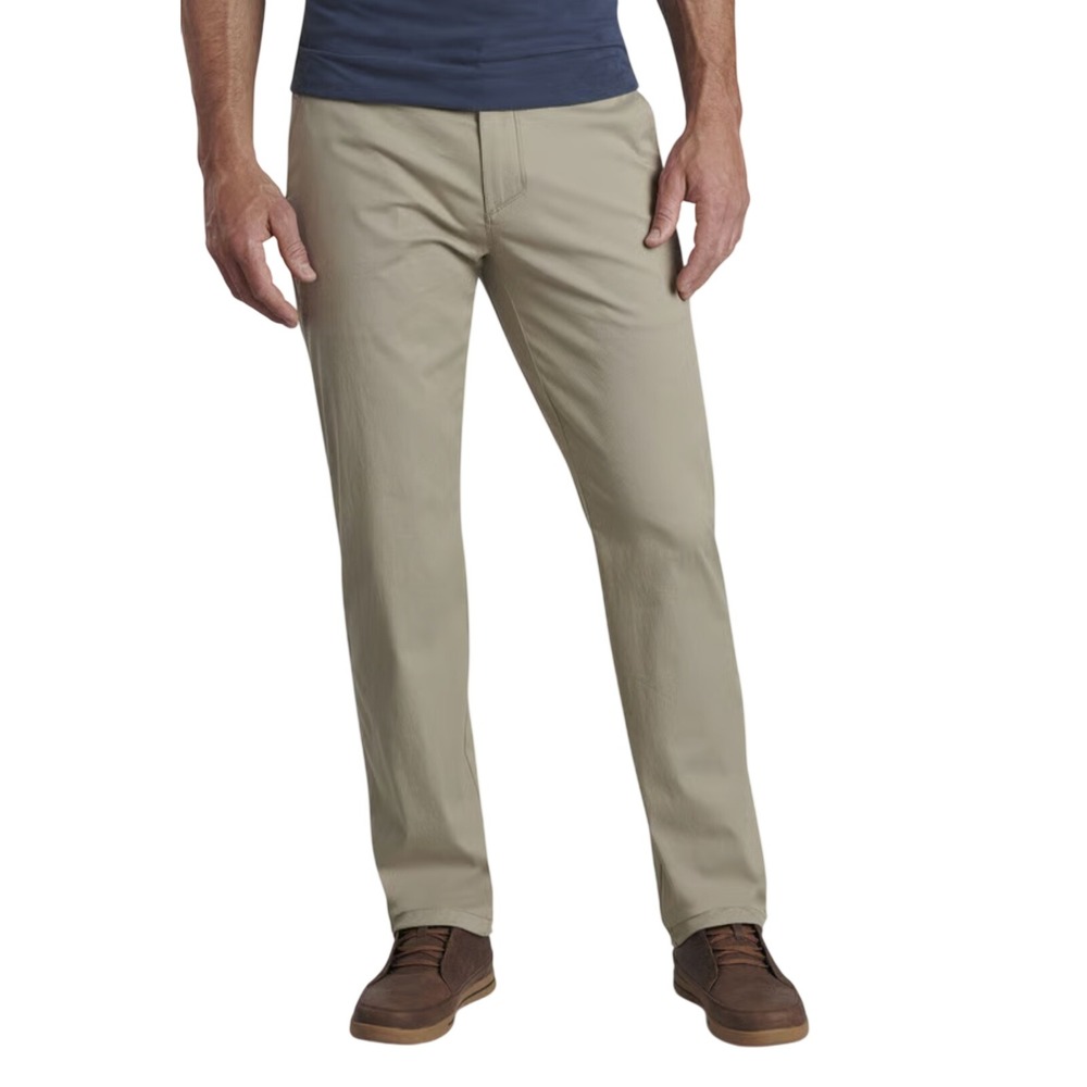 Calvin Klein Mens Chino Pants 32x30 Khaki Tan 100% Cotton Flat Front Casual